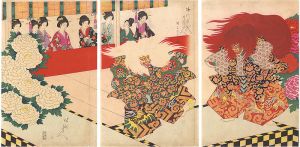 周延「徳川時代貴婦人　能上覧之図」