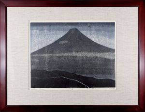 萩原英雄「三十六富士　御坂残月」