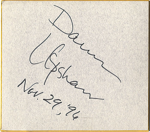 Dawn Upshaw “Card for painting”