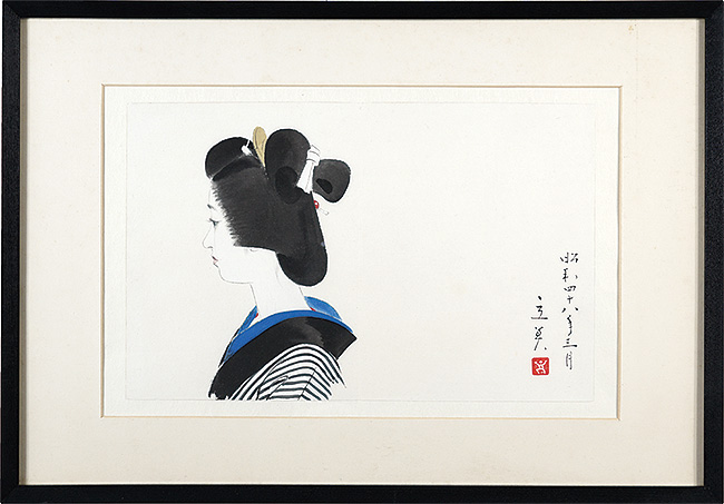 志村立美「自筆美人画」