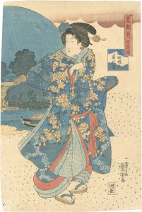 国芳「東都月の名所　隅田堤の春の月」