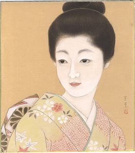 岡本成薫「自筆画色紙」