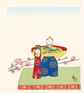 Tokuriki Tomikichiro / Peach Blossoms and Hina Dolls (tentative title)