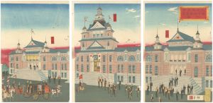 安治（探景）「大日本帝国国会仮議事堂之図」