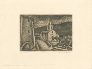 Hasegawa Kiyoshi / Le chemin de de l'eglise (Saint-Maime)