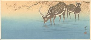 小原古邨（祥邨）「つがいの鹿」