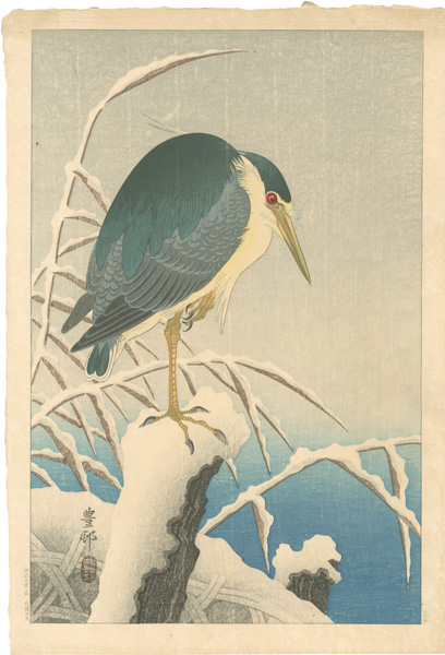小原古邨（祥邨）「青鷺」