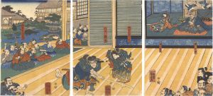 芳虎「鬼一法眼 美奈鶴姫 御曹子源牛若丸 白河弾海 御厩喜三太定清」