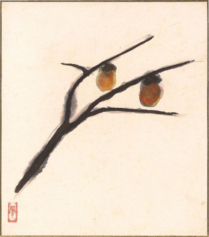 鳥海青児「自筆画色紙」