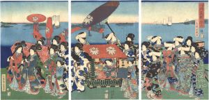 芳幾「行列高縄ノ賑ひ」