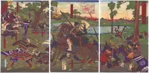 周延「太閤記 石山大合戦之図」