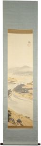 吉田博「自筆画幅　天竜川」