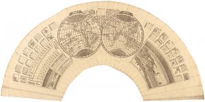 作者不詳「扇面　高輪蒸気車通行之図 他」