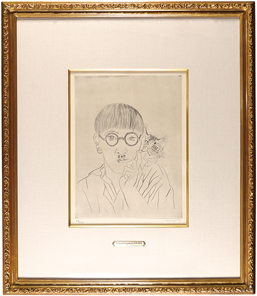 藤田嗣治（レオナール・フジタ）「スペードの犬より　自画像」