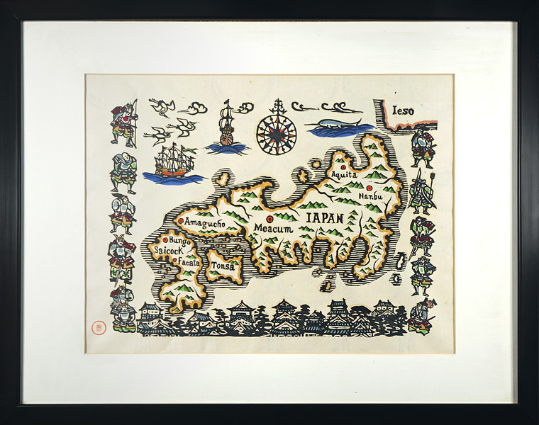 川上澄生「日本古地図」