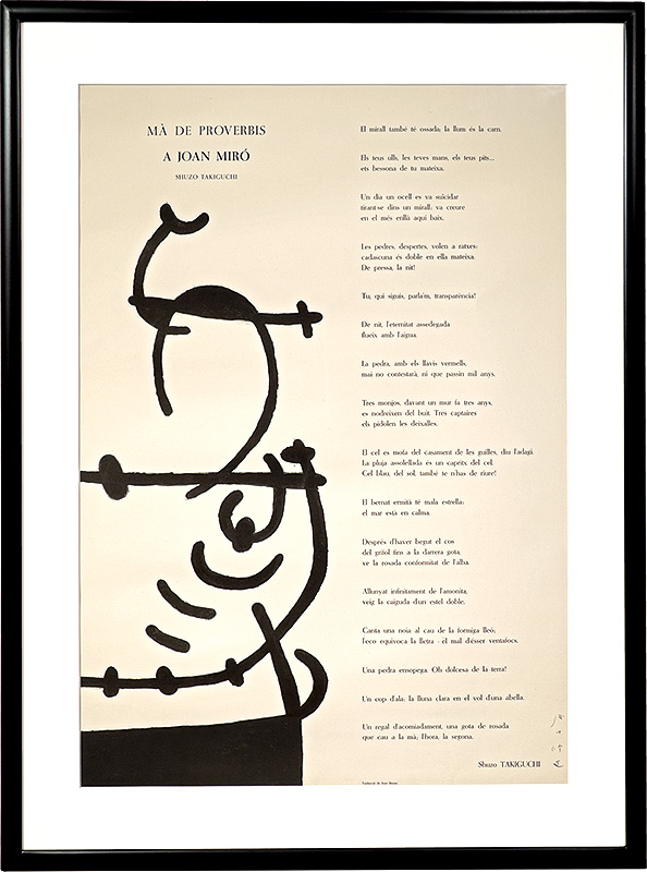Joan Miro, Takiguchi Shuzo “MA DE PROVERBIS A JOAN MIRO (Handmade Proverbs to Joan Miro)”