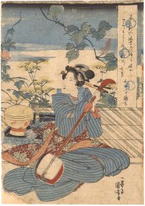 国芳「三味線と女（仮題）」