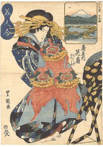 美人合　扇屋内 花扇　江戸十景 日本橋
