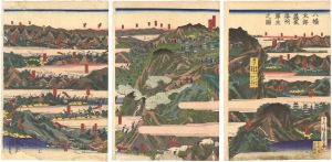 芳盛「八幡太郎義家奥州軍立之図」