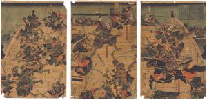 芳虎「文治三年閏四月廿八日 奥州高館合戦の時」