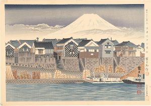 徳力富吉郎「富士三十六景ノ内 沼津河口の冨士」