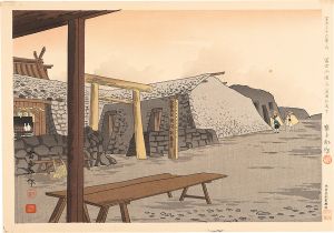 徳力富吉郎「富士三十六景ノ内 冨士山頂上（浅間社奥宮）」