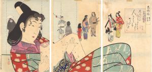清親「花模様　寛永正保頃」