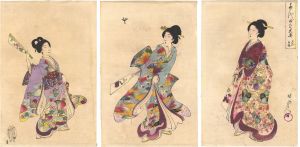 周延「千代田の大奥　追ひ羽根」