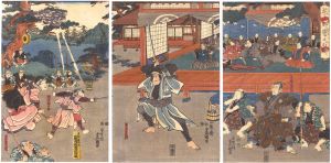 豊国三代「花上野誉之石碑」