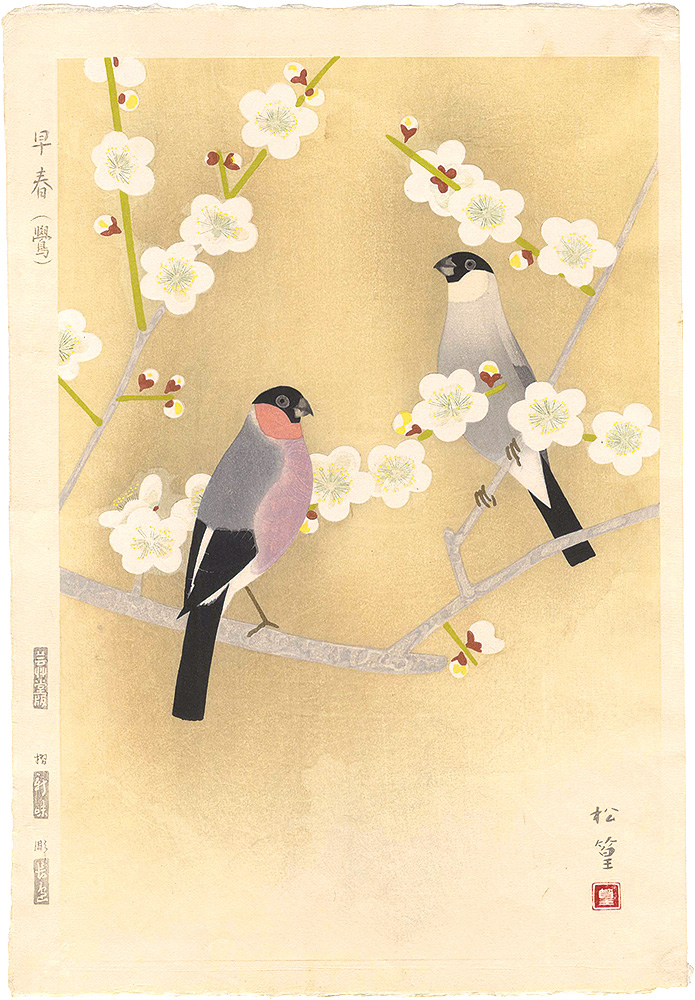 上村松篁「早春（鷽）」