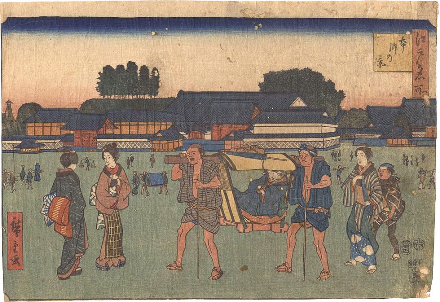 広重初代「江戸名所　本郷の景」