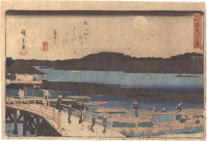 広重初代「江戸名所　隅田川の月」