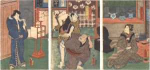 豊国三代「八幡祭小望月賑」