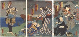 豊国三代「相生源氏高砂松」