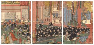 国芳「大星良金ヲ始四十余人の義士本意を達し万昌山円覚寺引取焼香図」
