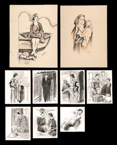岡野常行「肉筆画」