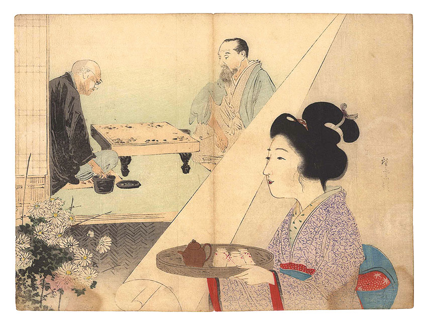 寺崎広業「木版口絵」