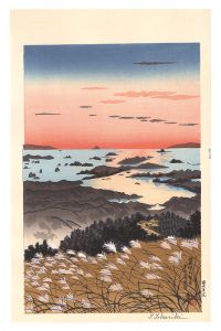 徳力富吉郎「佐世保弓張岳　九十九島遠望」