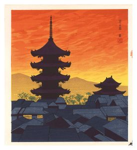 徳力富吉郎「京の夕景」