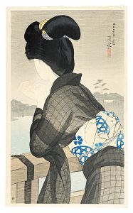 伊東深水「新美人十二姿　涼み」