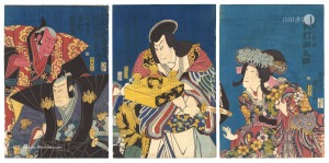 Kunisada I / Kabuki Play: Toki wa Ima Yakko Ukejo [時暭握虎券]