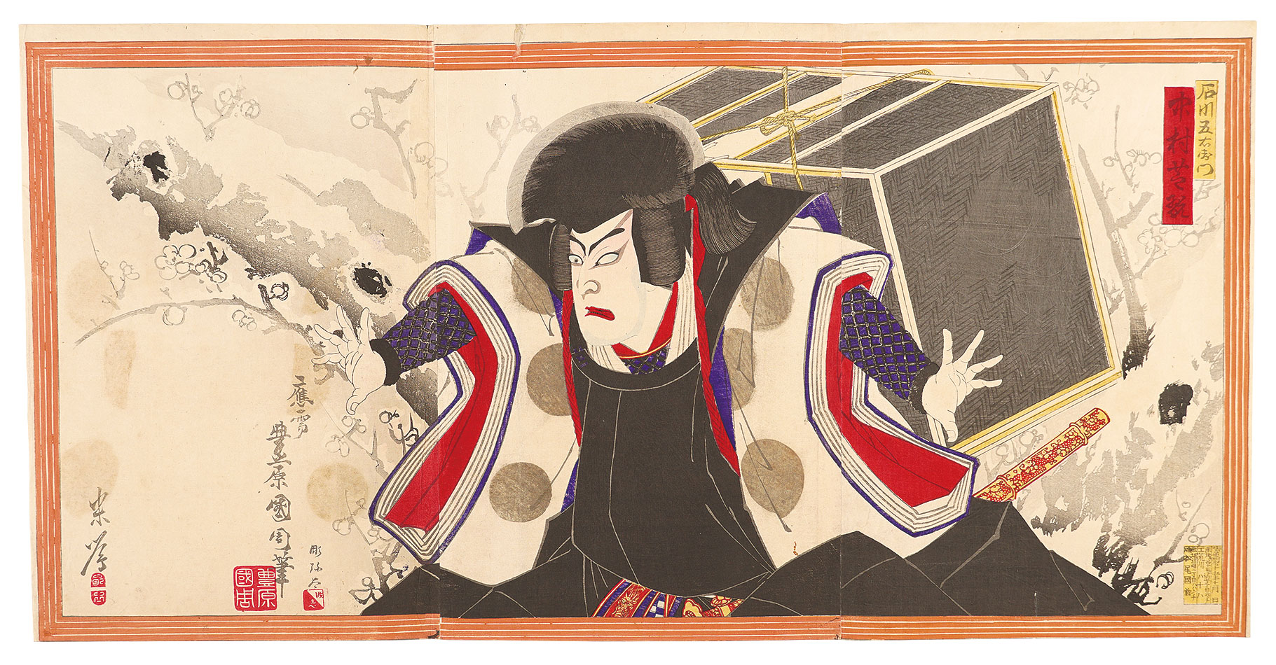 Kunichika “Kabuki Play: Ishikawa-zome Tomoe no Shiranami”