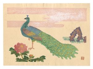 平塚運一「孔雀」