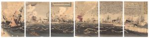 Kokunimasa / Sino-Japanese Naval Battles: Illustration of the Great Victory of the Imperial Navy at the Great Pitched Battle off Takushan [日清海戦大孤山沖大激戦大日本海軍大勝利之図]