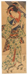 Eisen / Woman Holding an Umbrella (tentative title) [傘持美人（仮題）]