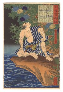 芳年「和漢百物語　鷺池平九郎」