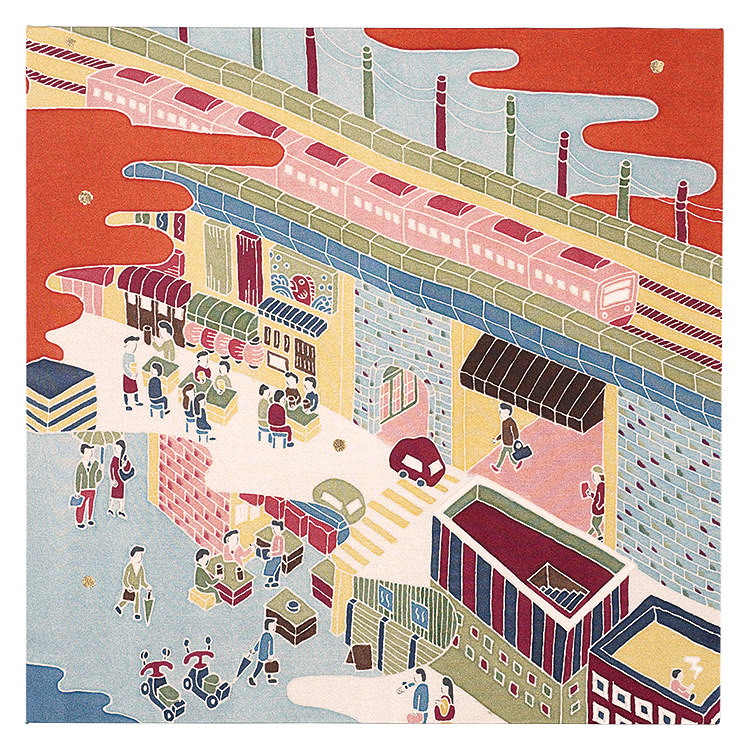 長友由紀「山手線紋様図絵　有楽町」