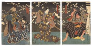 豊国三代「花眺雪武田勝凱」