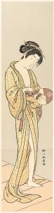 Woman Standing on the Veranda【Reproduction】 
