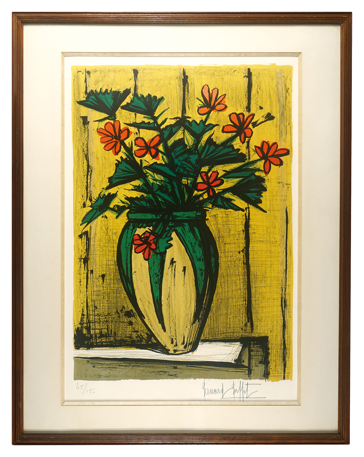 Bernard Buffet “Fleurs dans une potich”